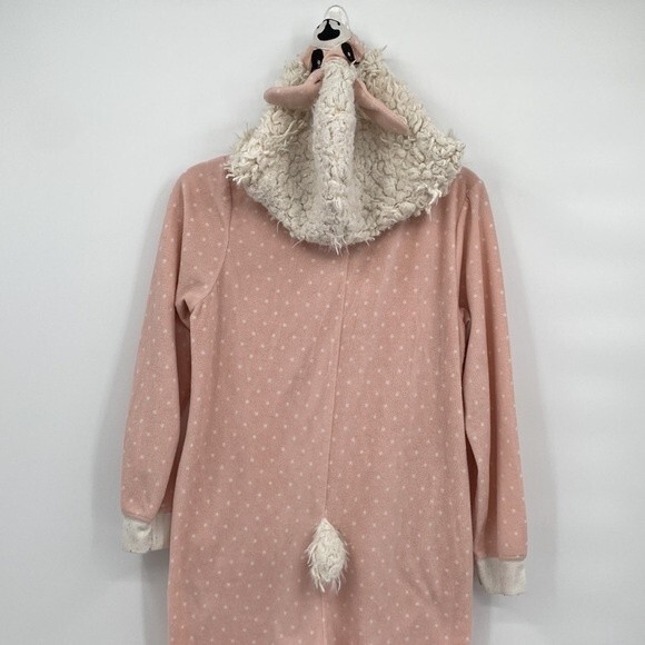 Xhilaration Llama Heart Target Jumpsuit Union Suit Pajama Sleepwear Pink S - Picture 5 of 7
